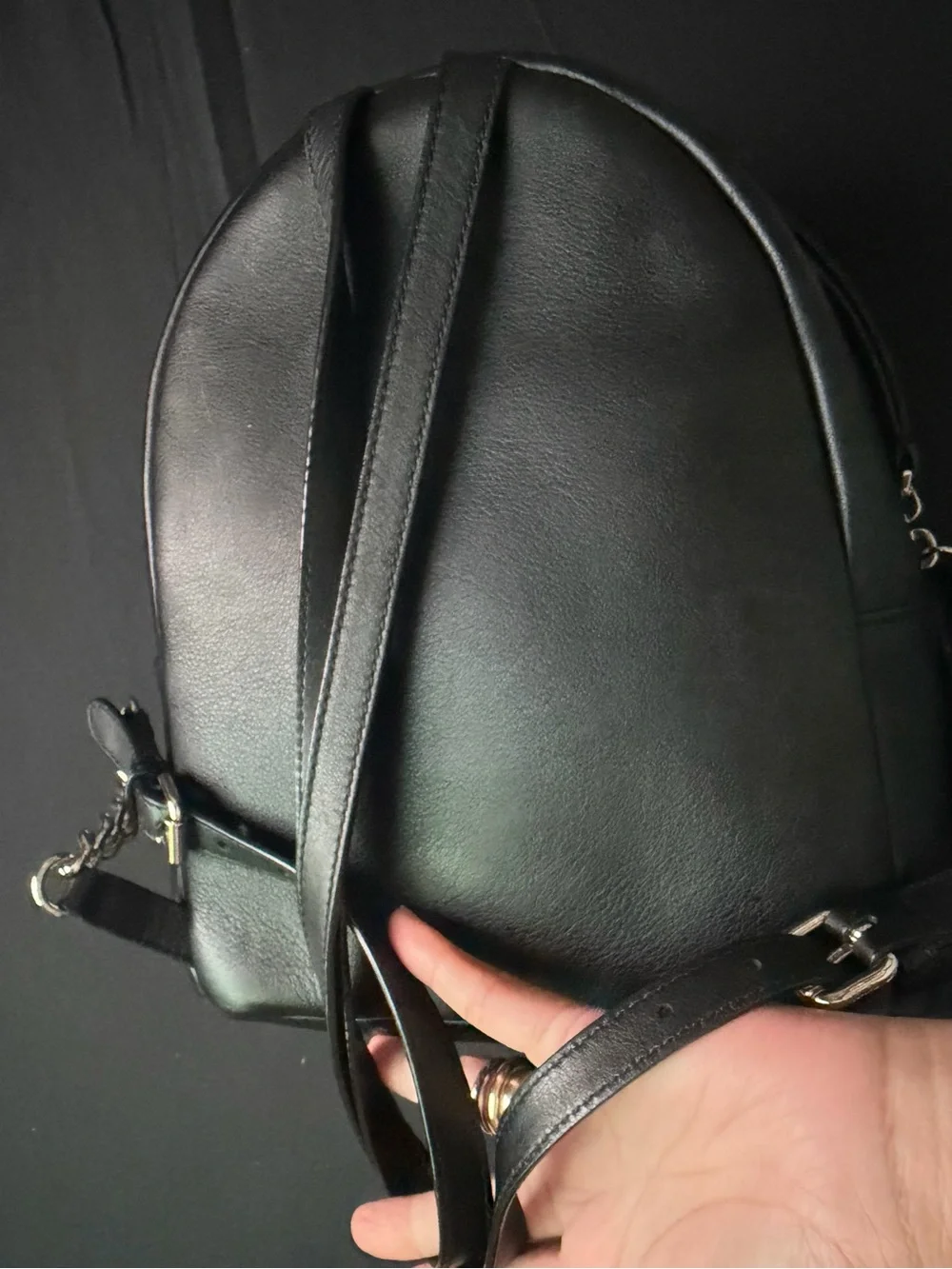 Fendi Black Leather Studded Mini Backpack